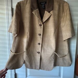 Perceptions Women's Beige and Brown Blazer